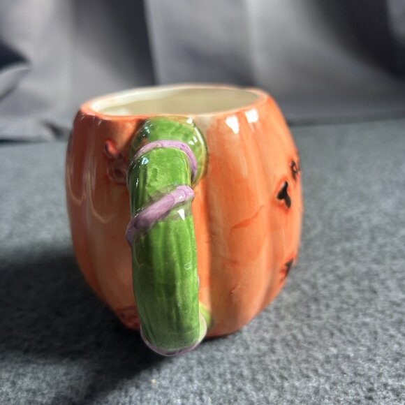 Holiday Home Coffee Mug Pumpkin Jack-O-Lantern 3D Design Halloween Ceramic CSC - Picture 5 of 9